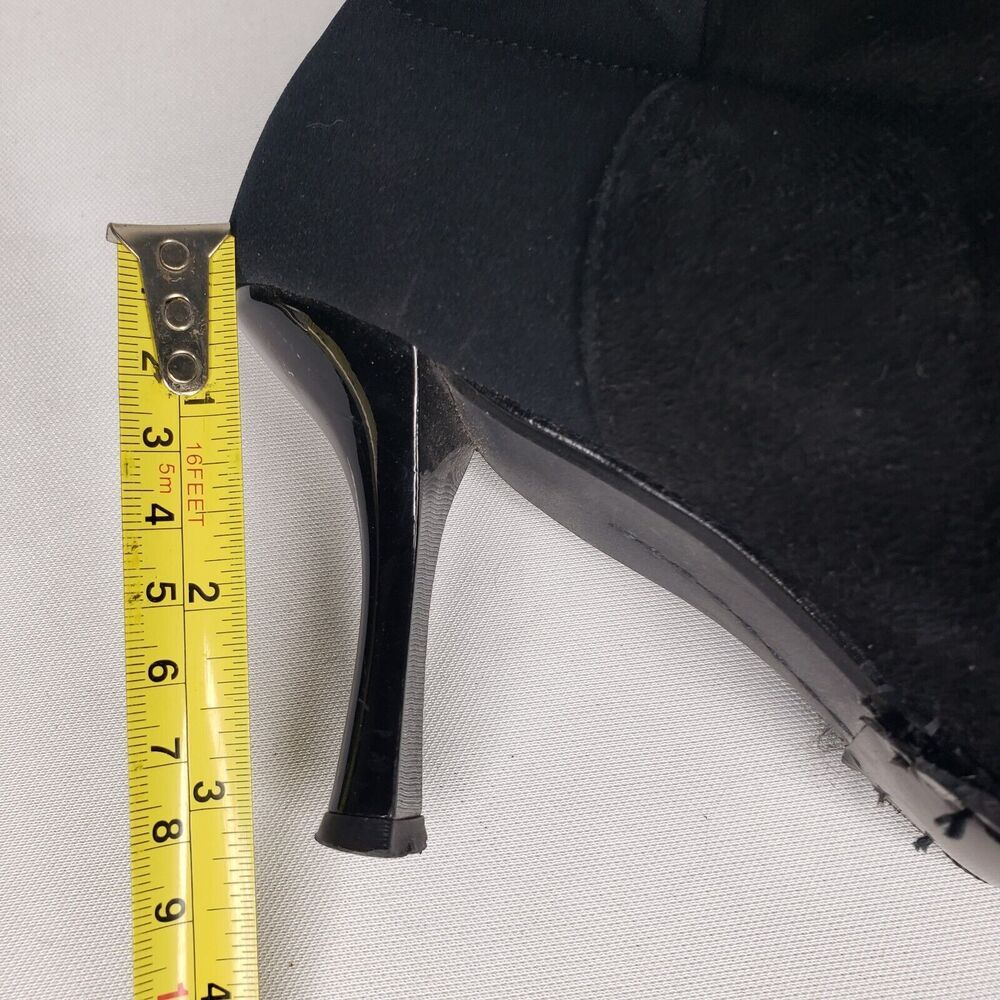 Stuart weitzman Over The Knee Black Suede Leopard Pointed Toe Heel Sz 6.5 Boots - Picture 13 of 13